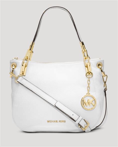 michael kors white and silver purse